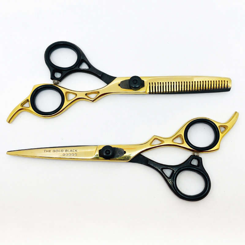 Pro Scissors Barber Hairdressing & Thinning Shears 6.5" The Gold Black| LOCAL STOCK | Fast Delivery