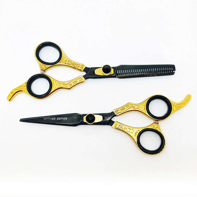 Pro Scissors Barber Hairdressing & Thinning Shears 6.5" The Gold Black| LOCAL STOCK | Fast Delivery