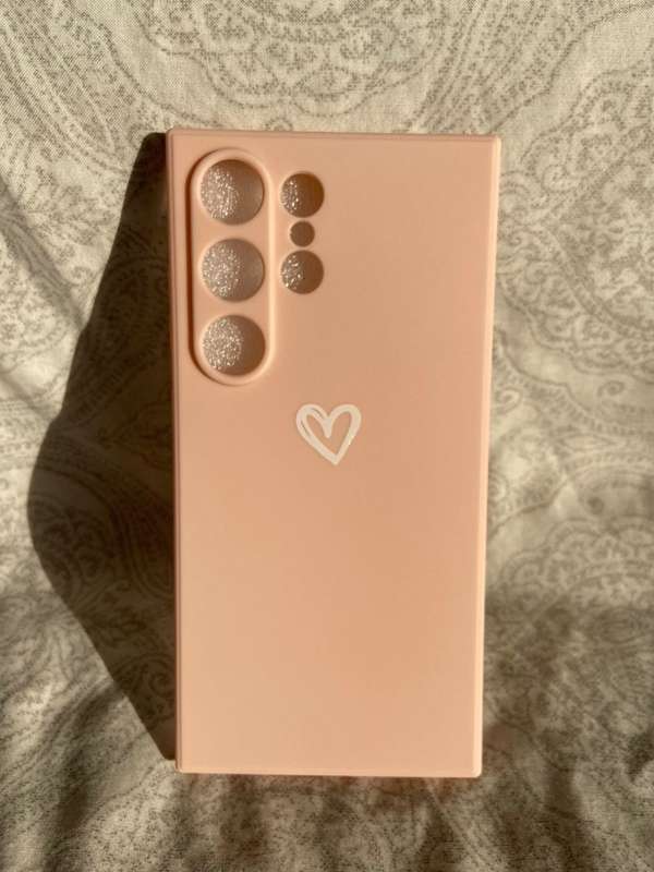 Samsung Galaxy S24 Ultra 5G Heart Phone Cover Pink