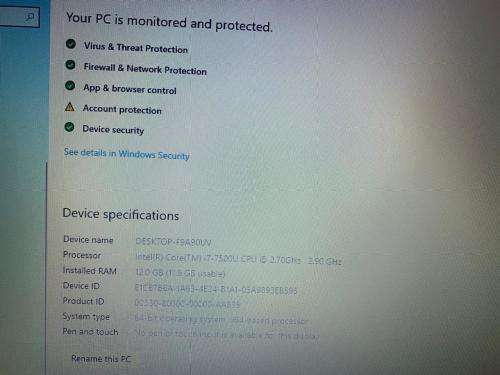 DELL VOSTRO 15 CORE i7-7500U 7TH GEN