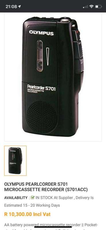 OLYMPUS PEARLCODER S701 MINT CONDITION