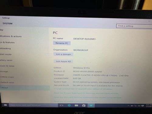 ACER E5-571 CORE i5
