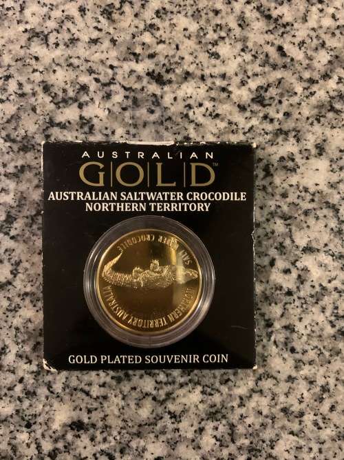 24K GOLD PLATED SOUVENIR COIN.