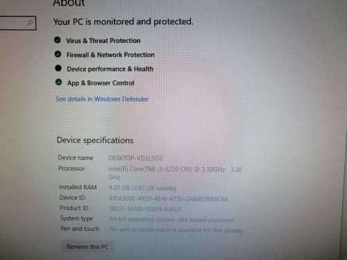 HP ALL IN ONE DESKTOP 2ND GEN CORE i3