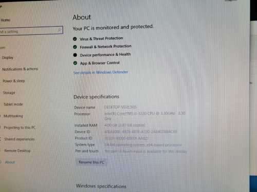 HP ALL IN ONE DESKTOP 2ND GEN CORE i3