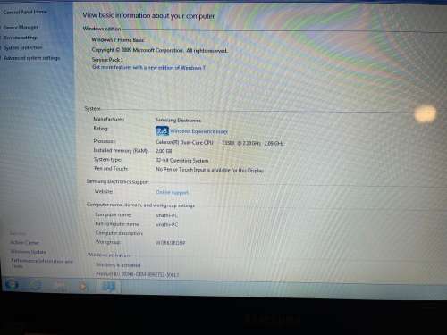 SAMSUNG RV510 INTEL CELERON DUAL CORE