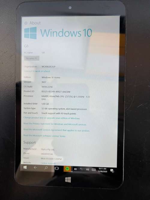 GALACTIC 8 INCH WINDOWS TABLET G8