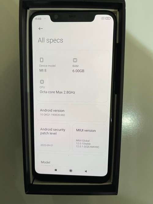 XIAOMI MI8 MI 8 6.21 INCH 6GB RAM 128GB ROM SNAPDRAGON 845 OCTA CORE DUAL SIM  SMARTPHONE