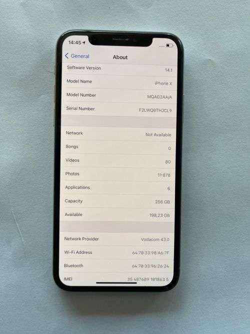 I PHONE X 256 GB
