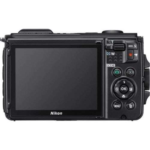 Nikon W300 Waterproof Underwater Digital Camera with TFT LCD, 3`, Orange with extra battery