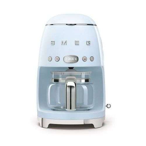 Smeg Black Retro Drip Filter Coffee Machine - DCF02PB  Pastel Blue New
