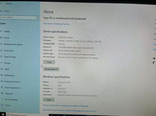 Dell OptiPlex 9020 i5-3.30GHZ SFF DESKTOP ,240GB SSD 8GB MEMORY TOWER ONLY