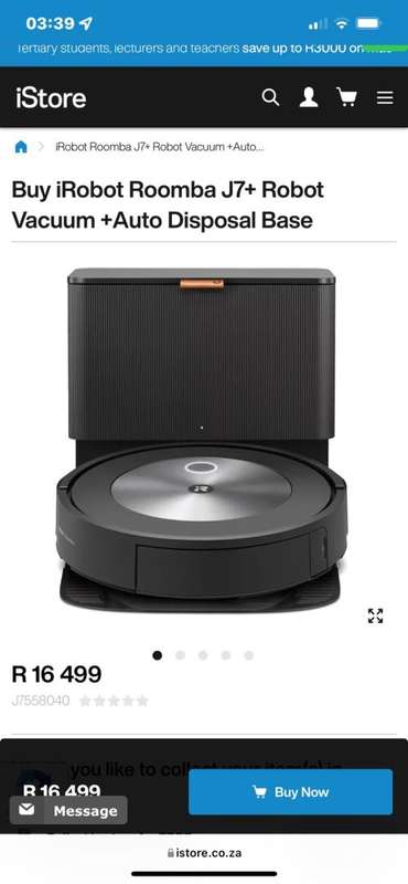 iRobot Roomba J7+ [J755840] Robot Vacuum +Auto Disposal Base New Open Box Retail R16499