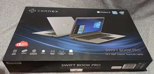 New in Box Connex SwiftBook Pro, Intel N3350 Celeron @2.4GHz Turbo, 4GB RAM, 64GB eMMC SSD
