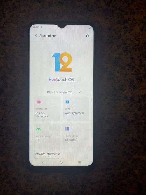 VIVO Y21 V2111 DUAL SIM  METALIC BLUE MINT CONDITION AS NEW