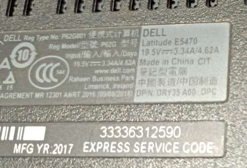 Dell Latitude E5470 UltraBook, Core i5-6500U@2.5GHz, 16GB RAM, 256GB M.2 SSD, Windows 11Pro