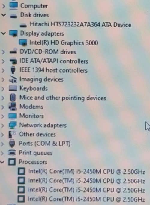 HP ProBook 6560b Intel i5-2450M@2.5GHz, 8GB RAM, 320GB HDD, Windows 11 Pro