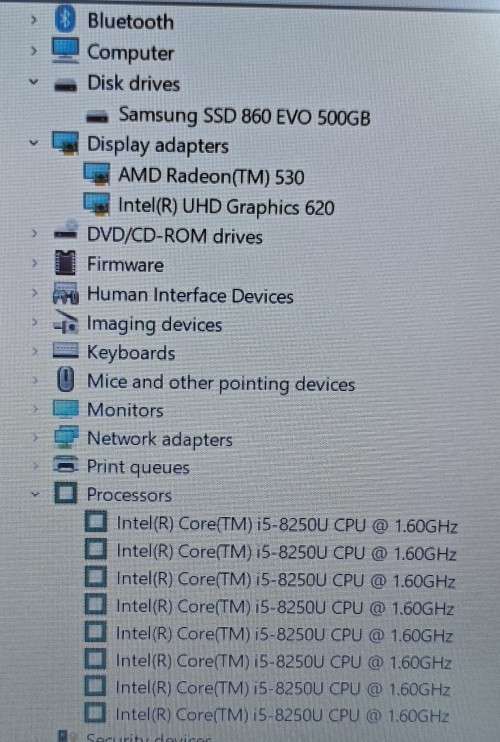 Lenovo IdeaPad 320, Intel 8th Gen i5-8250U@1.6GHz, AMD Radeon 530 Graphics, FHD display, 500GB SSD