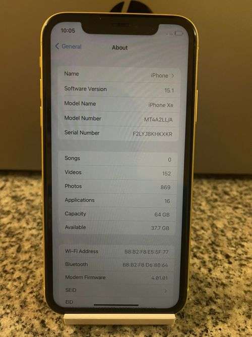 i PHONE XR 64GB MINT CONDITION  88% BATT HEALTH