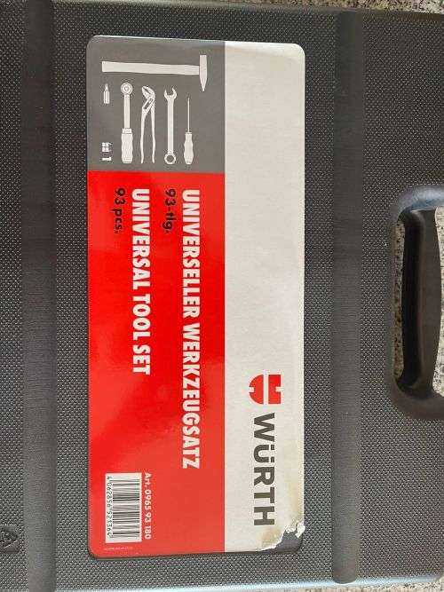 Wurth Universeller Werkzeugsatz tool case, 93 piece tools in black plastic case New Retail 4.5k