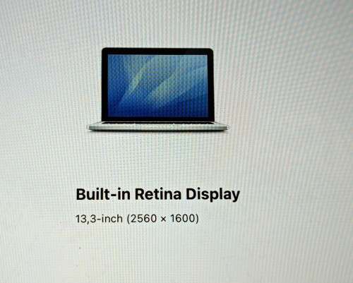 MacBook Pro 13 Retina, A1502, i5 processor@2.4GHz, 8GB RAM, 256GB SSD, MacOS Big Sur