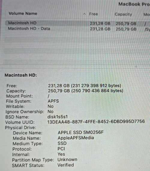 MacBook Pro 13 Retina, A1502, i5 processor@2.4GHz, 8GB RAM, 256GB SSD, MacOS Big Sur