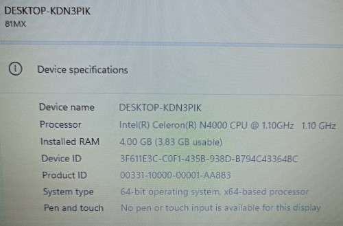 Lenovo IdeaPad S145, Intel Celeron N4000@1.1GHz, 4GB RAM, 500GB HDD, 15.6` HD Display (1366x768)