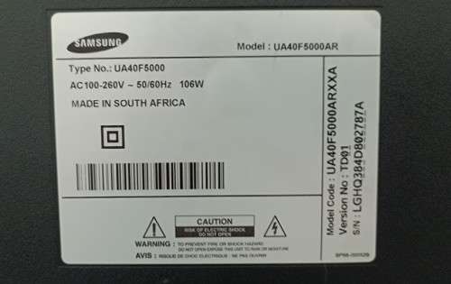 Samsung LED 40 ` Television UA40F5000AR 101.6cm (40) F5000 USB Movie Full HD LED TV Please Read