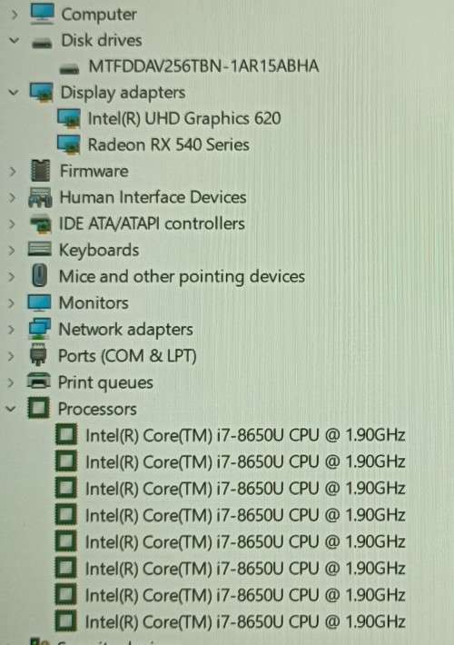 HP EliteBook 840 G5, 8th Gen i7-8650U@1.9GHz, Radeon RX540 2GB GPU, 16GB RAM, 256GB m.2 SSD, FHD