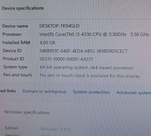Toshiba TCx 700 Series, Model 4900-786 Intel i3-4330@3.50GHz,4GB RAM, 128GB SSD POS Terminal