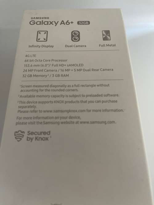 SAMSUNG A6+ 3GB RAM 32GB MEMORY SINGLE SIM MINT CONDITION
