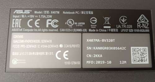 ASUS Laptop X407MA Intel Dual Core N4000 up to 2.60GHz Processor, 8GB RAM, 128GB SSD, 500GB HDD