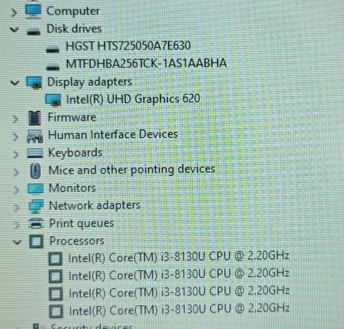 HP 15-da0xxx, 8th Gen i3-8130U@2.2GHz, 8GB RAM, 256GB NVMe SSD, 500GB HDD, 15.6` HD Display, Win 11