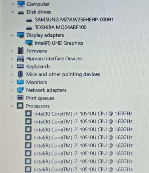 HP 15-da2xxx, 10th Gen i7-10510U@1.8GHz, 16GB RAM, 256GB NVMe SSD, 1TB HDD, 15.6` HD Display, Win 11