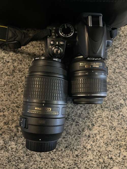 NIKON D3100 WITH 18-55MM & 55-300MM LENSES MINT CONDITION