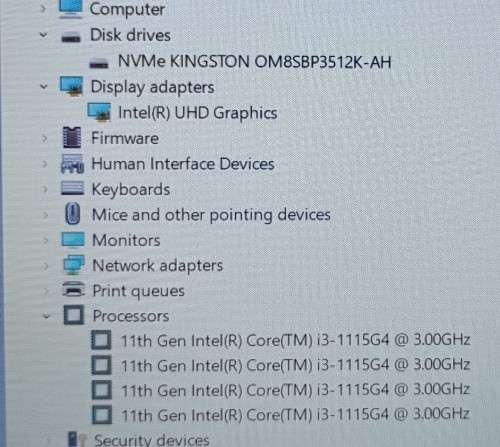 HP 15s-fq2xxx, 11th Gen Core i3-1115G4@3GHz, 12GB RAM, 512GB NVMe SSD, 15.6` FHD Display, Win 11 Pro