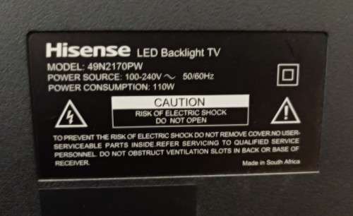 Hisense N2 Series 49N2170PW 49` FHD Smart LED TV