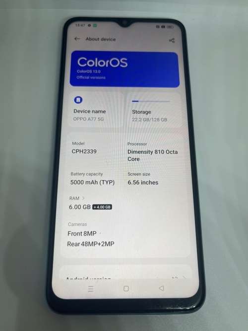 OPPO A77 5G 5G DUAL SIM MINT AS NEW
