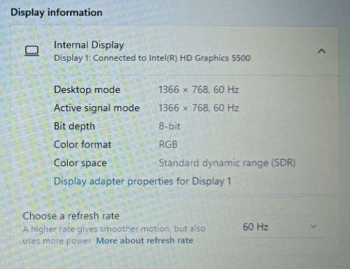 HP 15-bs1xx, Intel i3-5005U@2GHz, 8GB RAM, 1TB HDD, 15.6` HD Display(1366x768) Windows 11