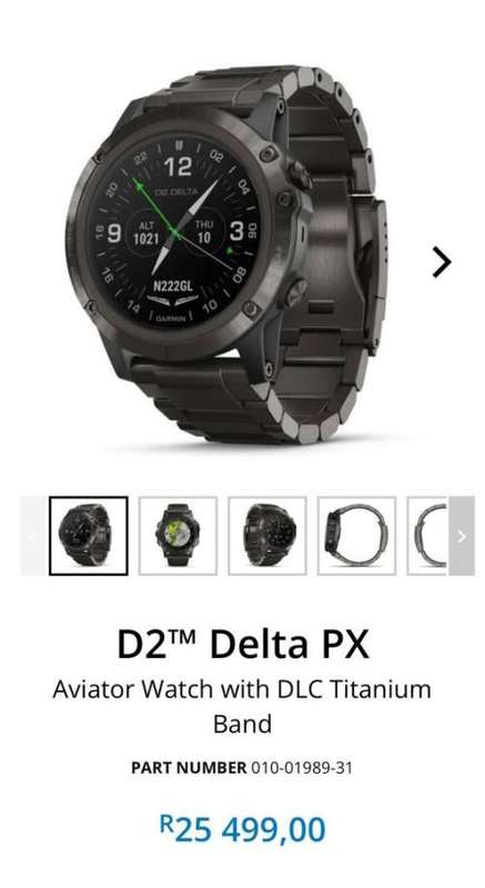 Garmin D2 Delta PX, GPS Pilot Watch Pulse Ox Sensor With titanium Band Mint Condition Retail 26k