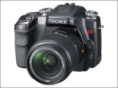 Sony Alpha A100 10.2MP Digital SLR Camera With 2 Lenses