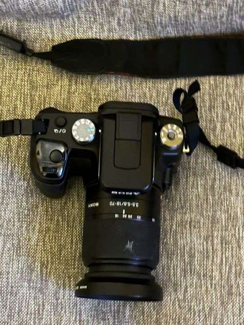 Sony Alpha A100 10.2MP Digital SLR Camera With 2 Lenses