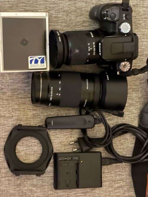 Sony Alpha A100 10.2MP Digital SLR Camera With 2 Lenses