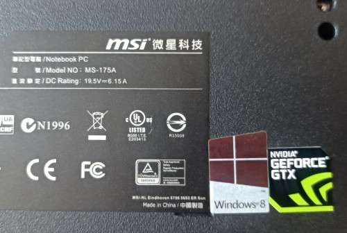MSI MS-175A Apache 17.5` Gaming Laptop, i5-4210H@2.9GHz, 12GB RAM, 64GB mSATA,  1TB HDD, FHD Display