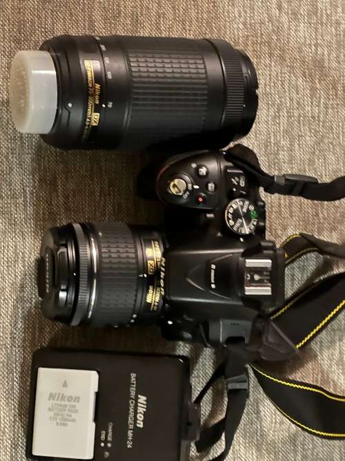 Nikon D5300 DSLR 24.2MP with 18-55mm DX VR Lens & Nikon  70-300MM lenses