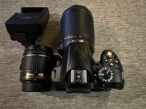 Nikon D3300 24.2 MP Digital SLR  Nikon  18-55mm  & 55-200mm Lenses Mint Condition