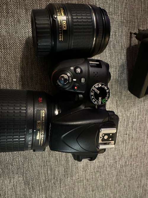 Nikon D3300 24.2 MP Digital SLR  Nikon  18-55mm  & 55-200mm Lenses Mint Condition
