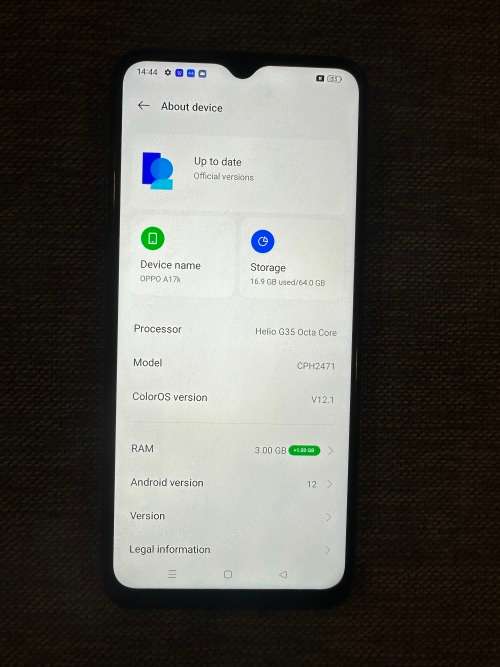 Oppo A17K 4G Dual Sim 64GB MINT CONDITION