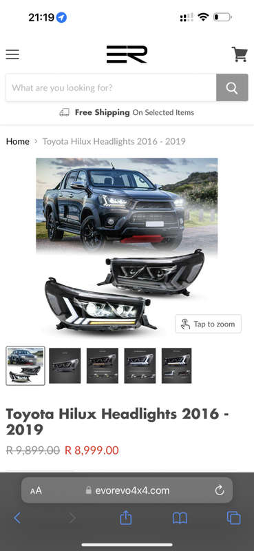 Toyota Hilux Headlights 2016-2019 set of 2 New