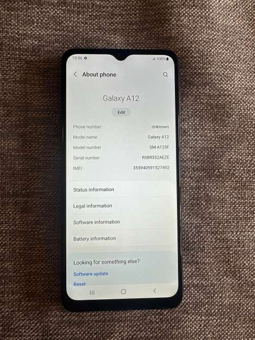 SAMSUNG A12 SINGLE SIM MINT CONDITION